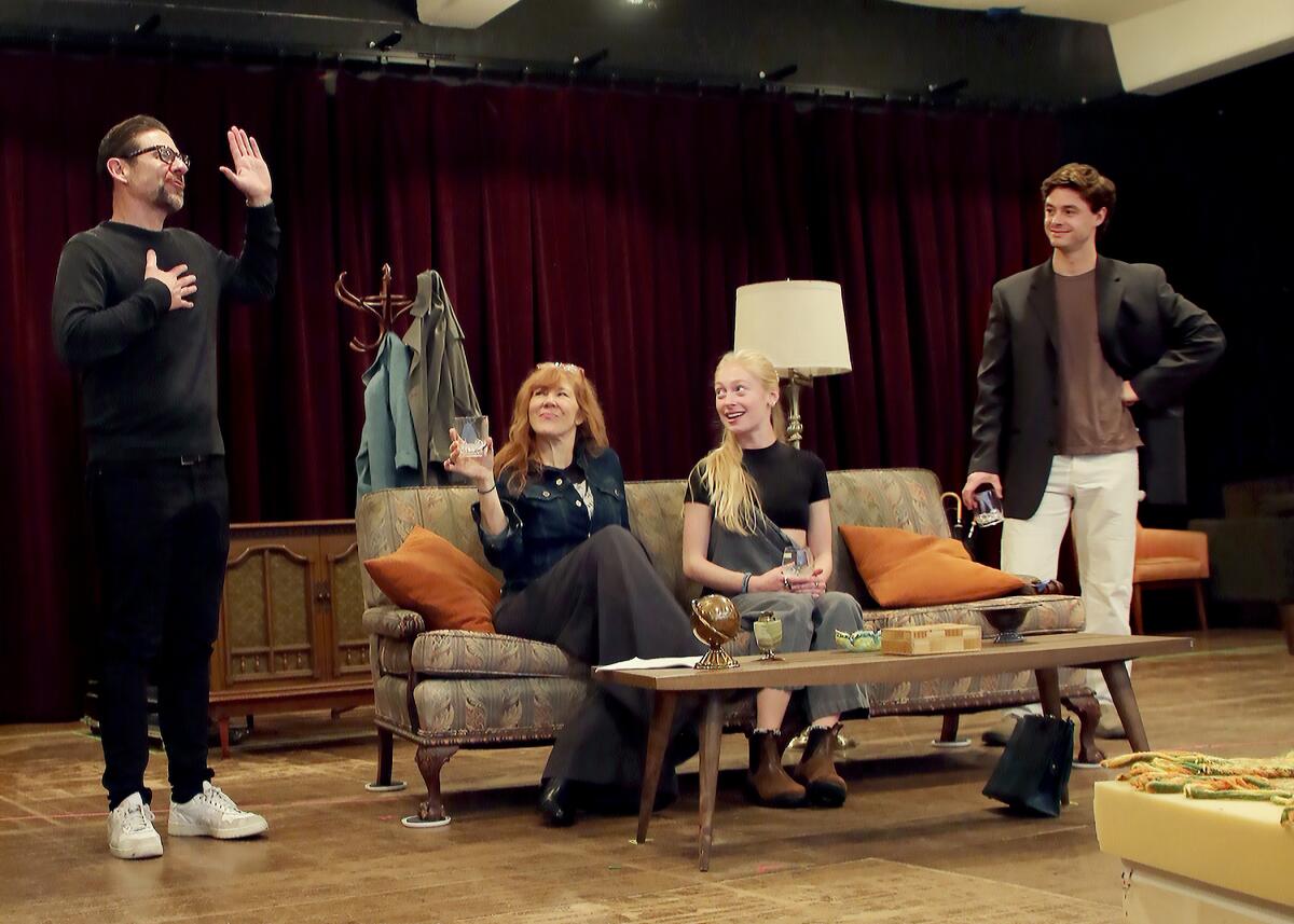 Brian Vaughn, from left, Kim Martin-Cotten, Elysia Roorbach and Gabriel Gaston in "Who's Afraid of Virginia Woolf?"