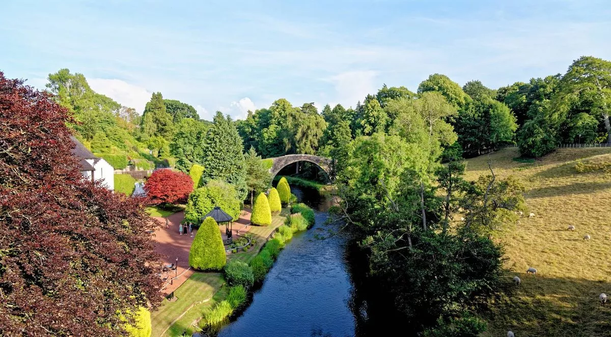 The Brig o Doon - Scotland, South Ayrshire, Alloway - stock photo