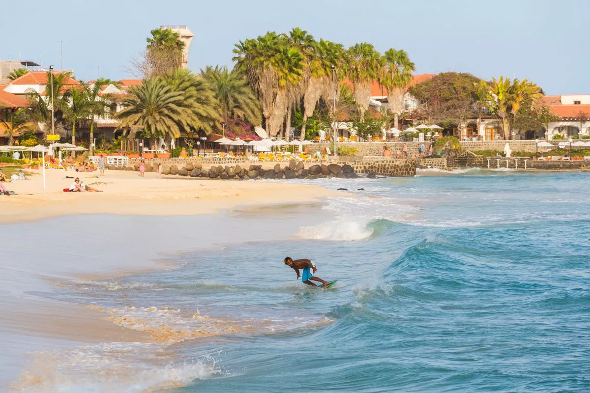 Surfer, Santa Maria, Sal Island, Cape Verde