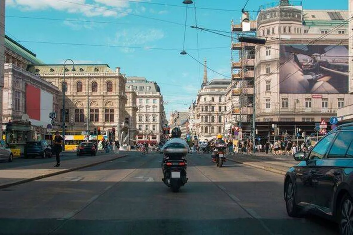 Busy City Life in Vienna
