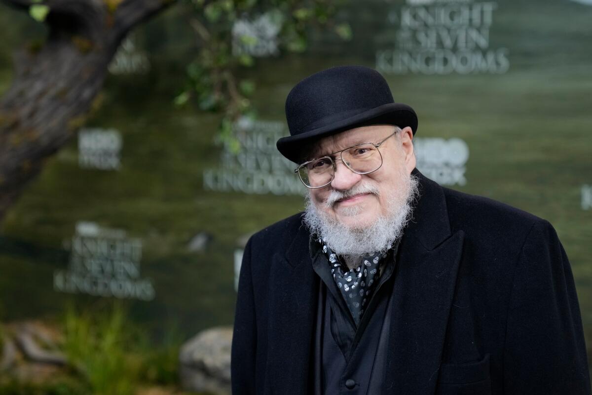 George R. R. Martin at the world premiere of "A Knight Of The Seven Kingdoms' in Berlin.