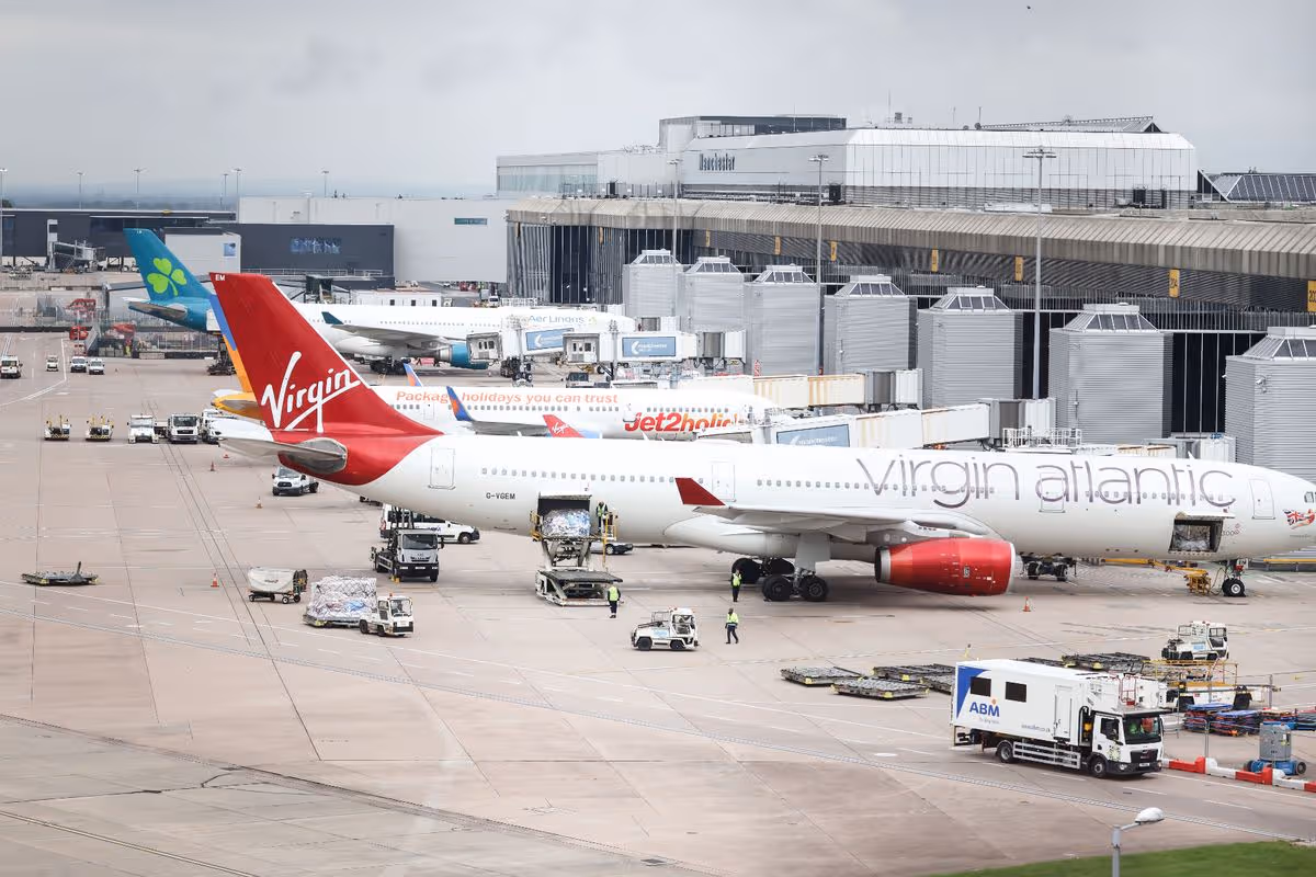 Planes at Manchester airport