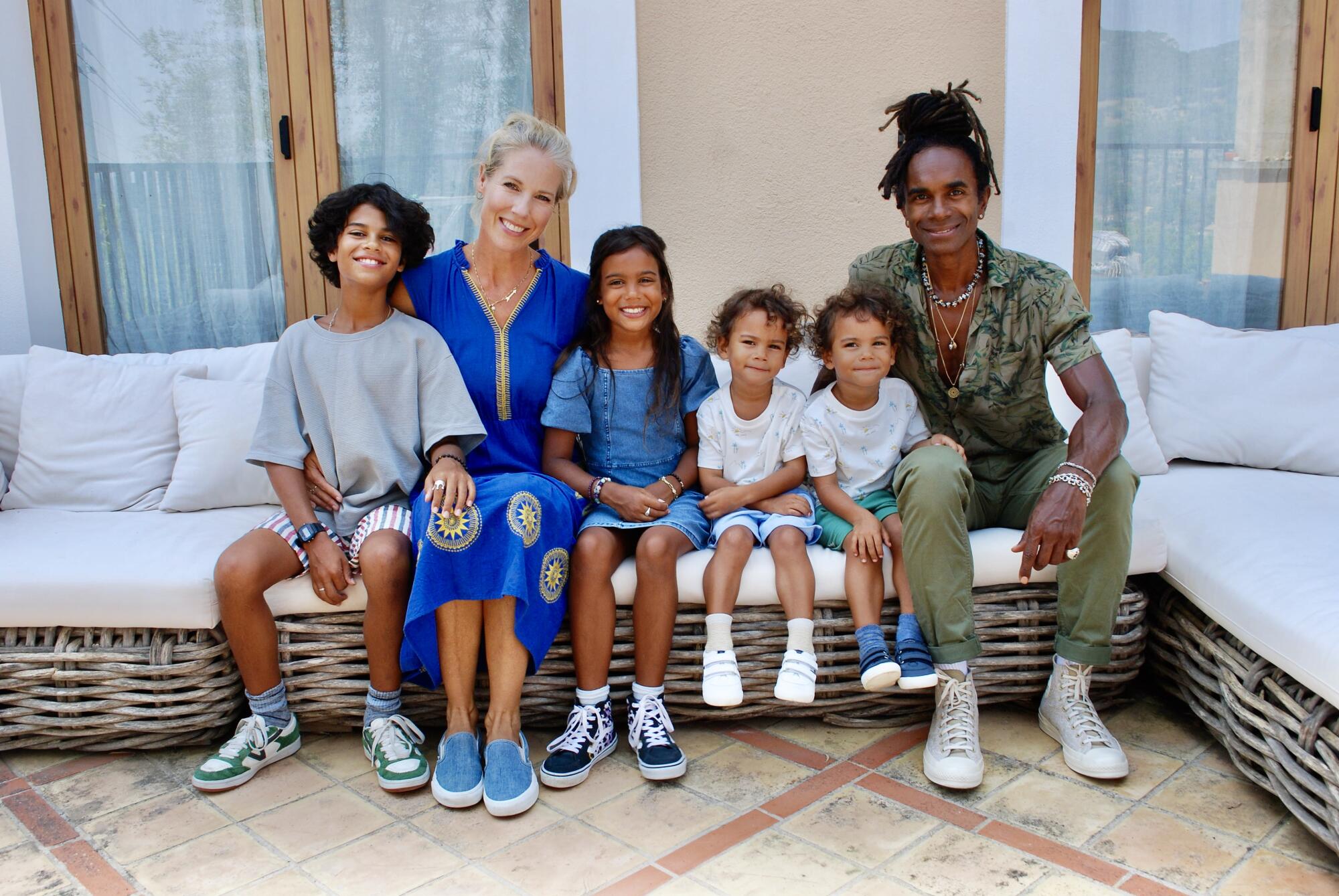 Morvan with his wife Tessa van der Steen and their four children