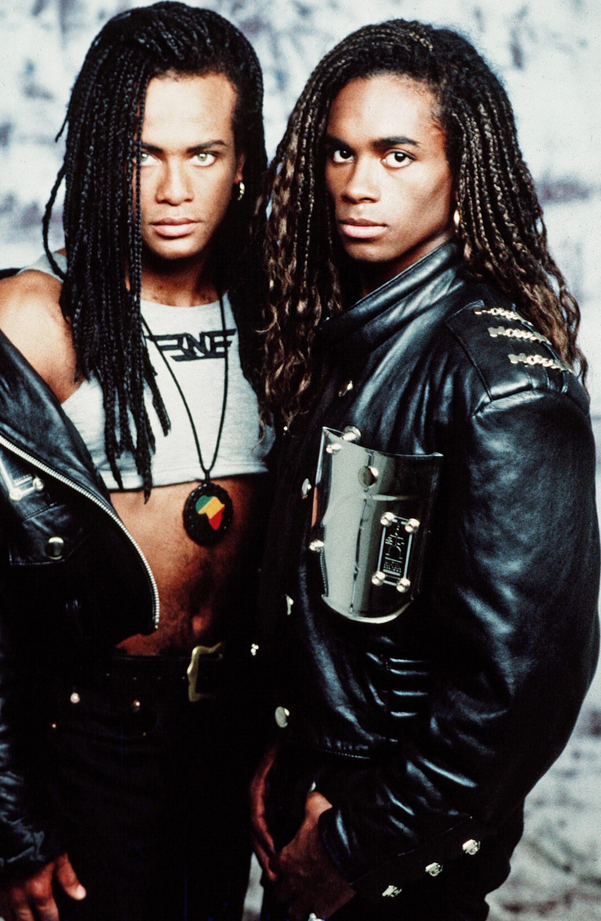 The pop duo Milli Vanilli comprised of Rob Pilatus(left) and Fab Morvan