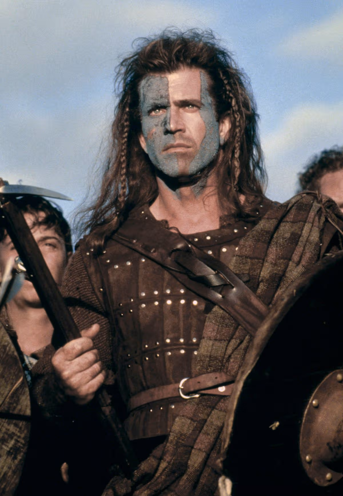 Mel Gibson on the set of his movie Braveheart. 