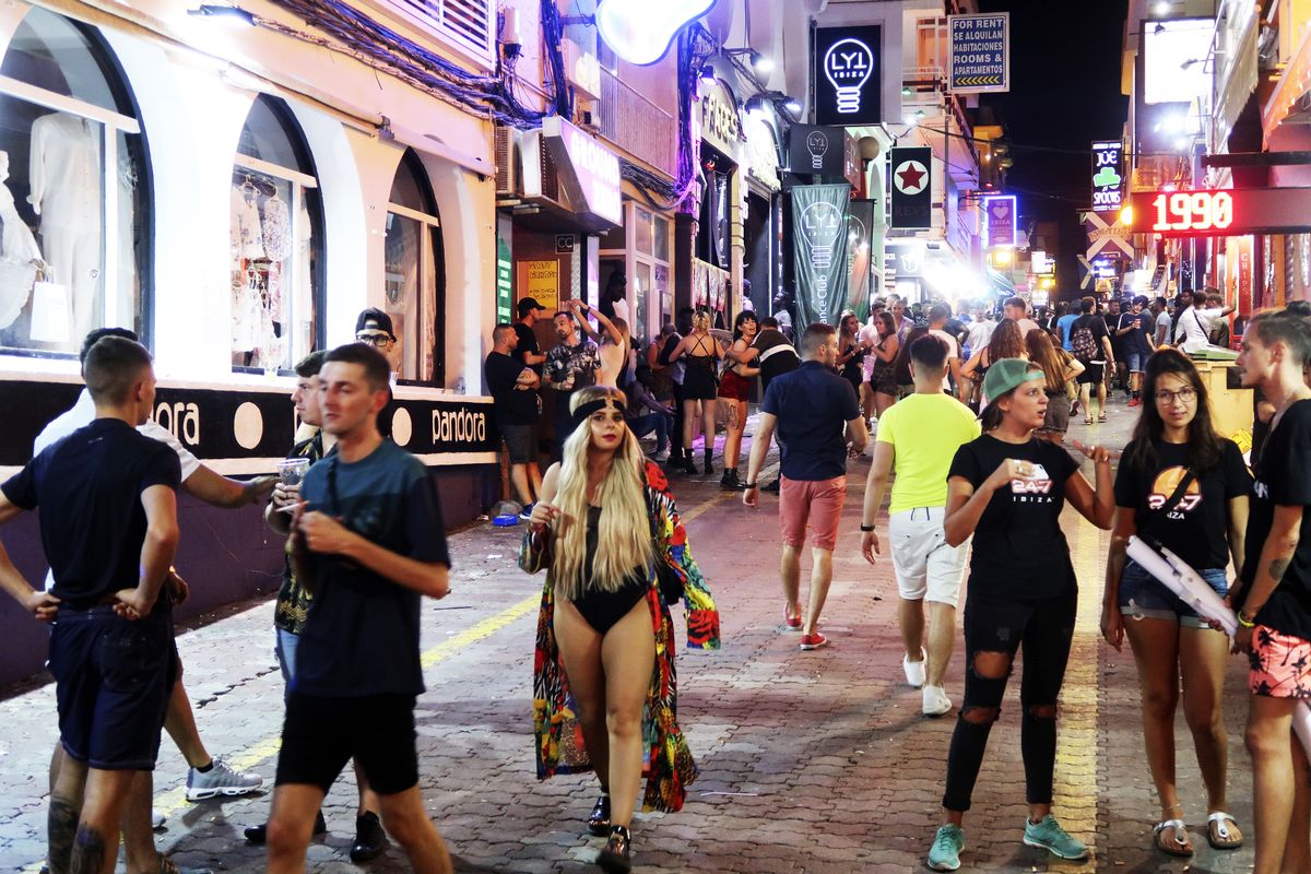 Tourists love the San Antonio strip in Ibiza