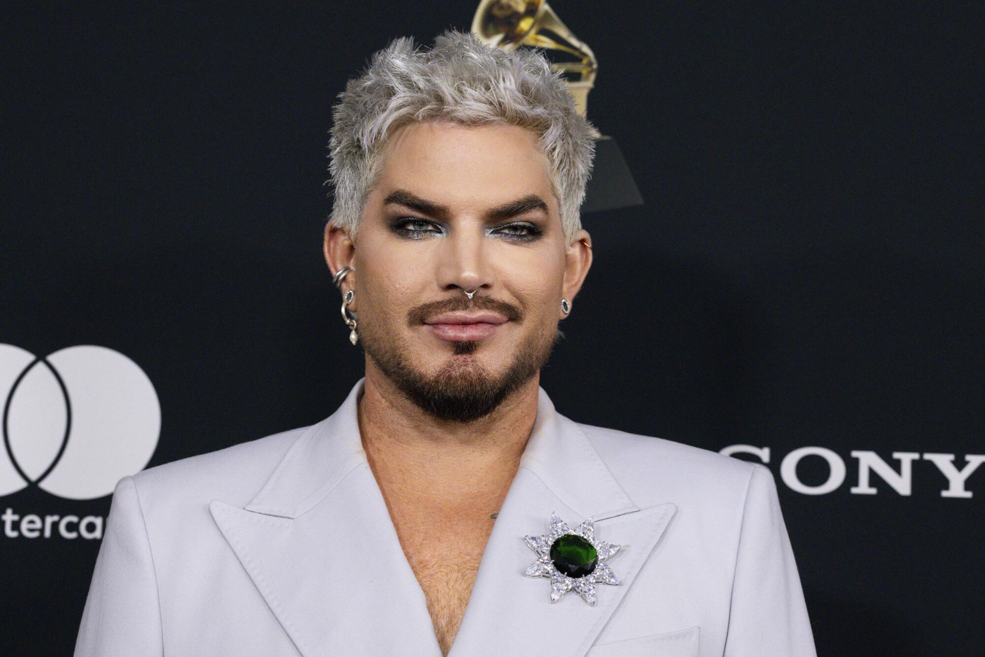 Adam Lambert on the red carpet.