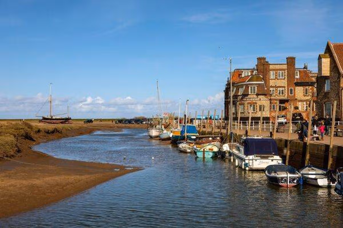 View of the harbour in the village of Blakeney