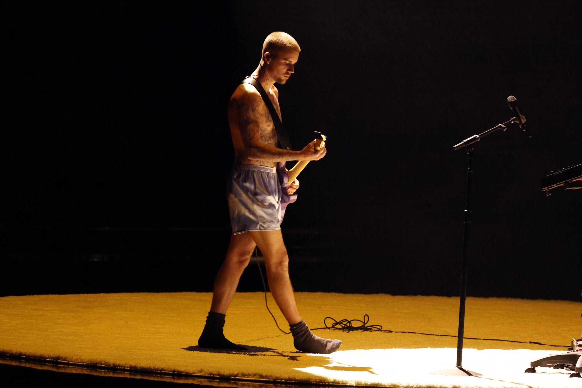 Justin Bieber performs.