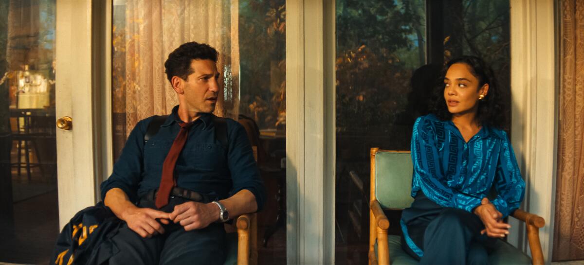 Jon Bernthal and Tessa Thompson in "His & Hers."