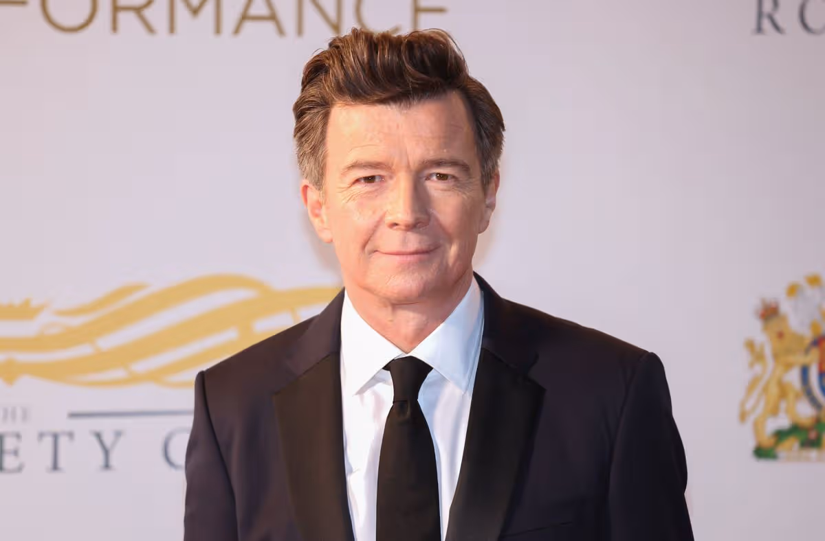 Rick Astley in a suit